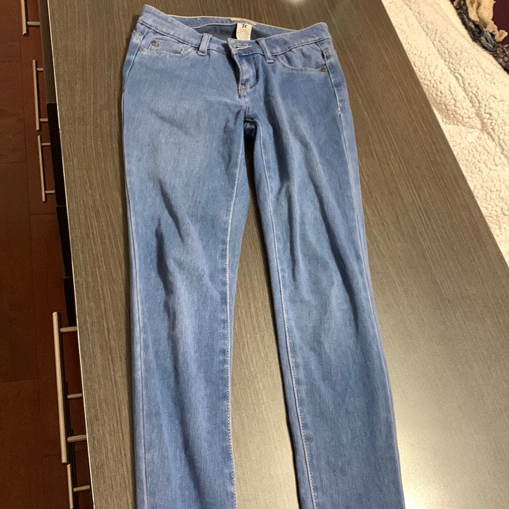 Light blue skinny jeans